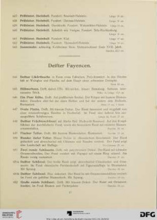 Delfter Fayencen (Nr. 644-710)