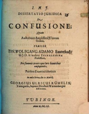 Dissertatio Juridica De Confusione
