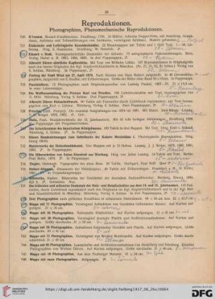 Reproduktionen (Nr. 720-746)