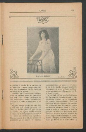 [Retrato de] Sta. Sara Saguier