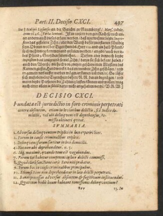 Decisio CXCI. [bis] Decisio CC.
