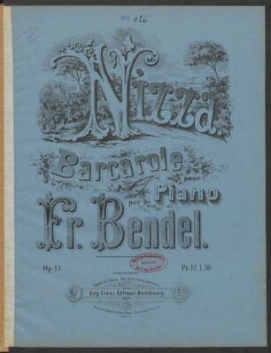 Nizza : Barcarole ; op. 13