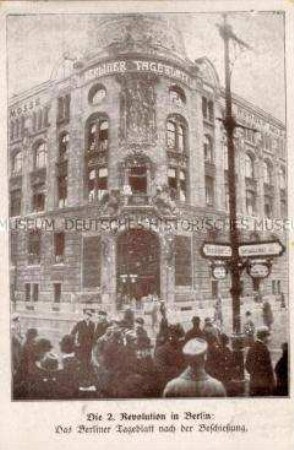 Das beschädigte Verlagshaus des "Berliner Tageblatts"