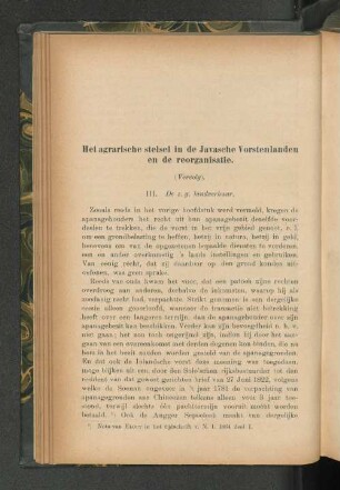 Het agrarische stelsel in de Javasche Vorstenlanden en de reorganisatie, door A. Simon.