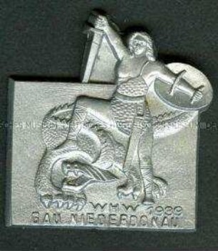 WHW-Abzeichen, Nibelungensage: Siegfrieds Sieg über den Drachen, Straßensammlung im Gau 20 Niederdonau von Januar 1940