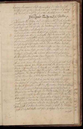 Philippus Landgraff zu Hessen