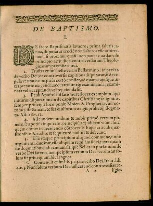 De Baptismo.