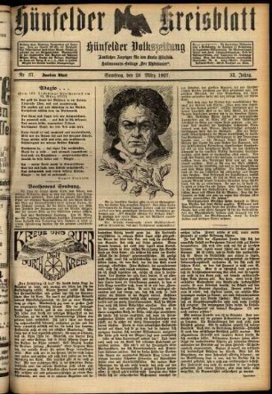Zweite Ausgabe vom Samstag, den 26. März 1927.