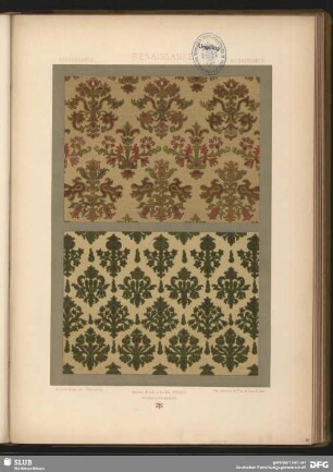 Gewebemuster mit floralen Ornamenten