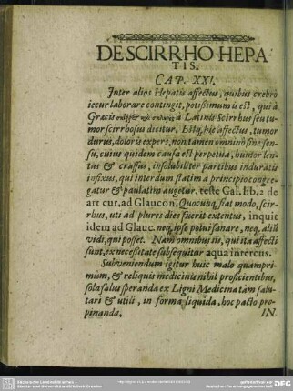 Cap. XXI. De Scirrho Hepatis