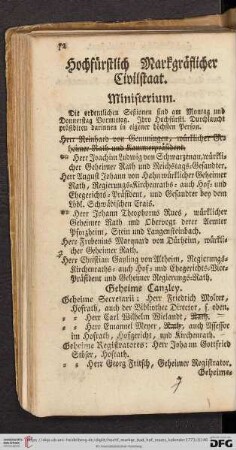 Hochfürstlich Markgräflicher Civilstaat
