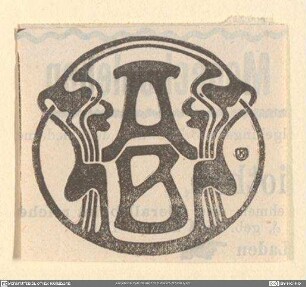 [Monogramm AB im Kreisornament]