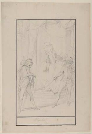 Illustration zu Friedrich Schillers "Don Carlos": Die Fechtszene