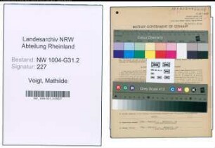 Entnazifizierung Mathilde Voigt , geb. 28.05.1879 (Gastwirtin)
