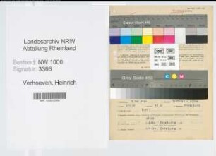 Entnazifizierung Heinrich Verhoeven, geb. 05.05.1920 (Verw.Assessor)