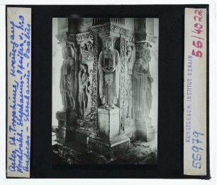 Arles, St. Trophime : Kreuzgang, Nordtrakt, Stephanus-Pfeiler, Andreas, Stephanus und Paulus