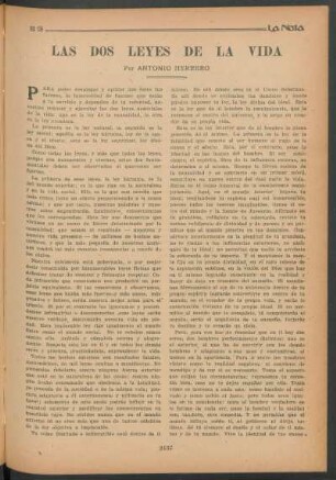 Las dos leyes de la vida