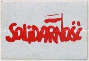 Aufkleber der oppositionellen Gewerkschaft "Solidarnosc" aus Polen