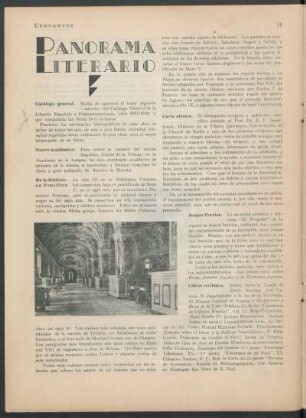 Panorama literario
