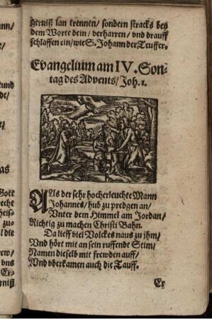 Evangelium am IV. Sontag des Advents/ Joh. 1.