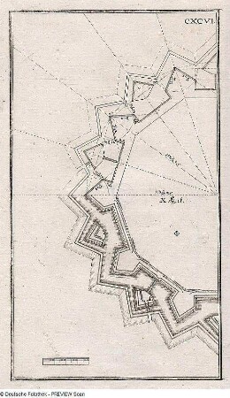 Teilgrundriss zehneckige Festung