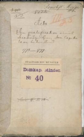 Erörterung der Voraussetzungen zur Erlangung einer Dompräbende