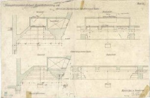 Fischer, Theodor; Stuttgart; Kunstausstellungsgebäude - Kuppel - Kassetteneinteilung (Querschnitte, Längsschnitte)