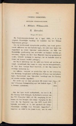 Tweede onderdeel. Militaire onderscheidingen