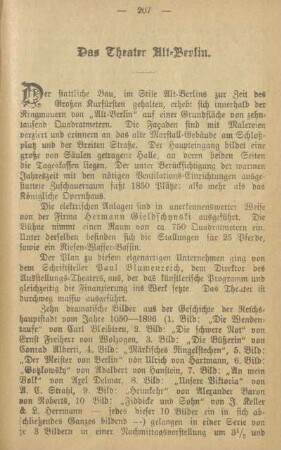 Das Theater Alt-Berlin
