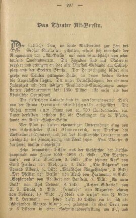 Das Theater Alt-Berlin