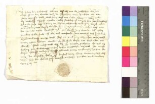 Kilian von Berlichingen gegen Kraft von Hohenlohe: Schuldbrief; aufgedr. Siegel.