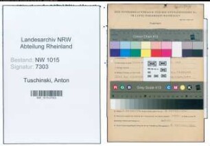 Entnazifizierung Anton Tuschinski , geb. 15.02.1911 (Maler)