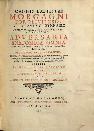 Adversaria anatomica omnia