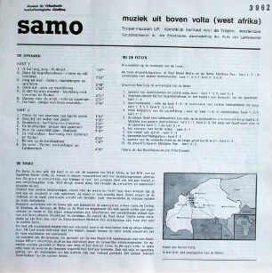 Samo. Muziek uit Boven Volta