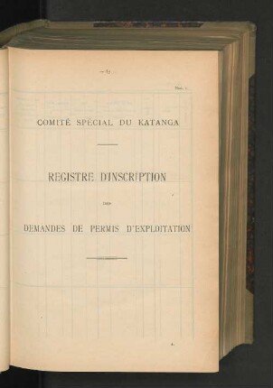 Comité Spécial Du Katanga.
