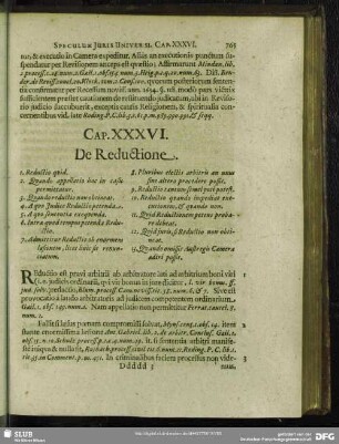 Cap. XXXVI. De Reductione