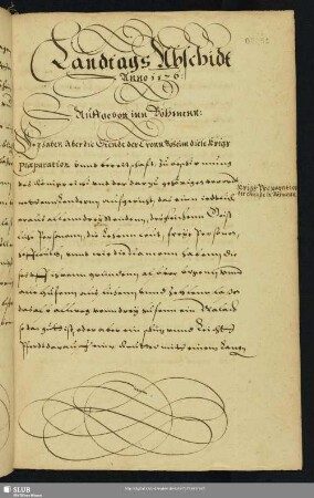 Landtags Abschidt Anno 1576