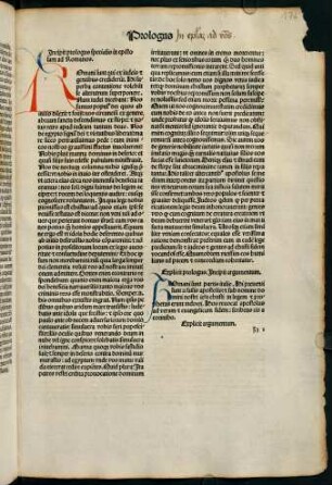 174r, Prologus in epistolam ad Romanos. Argumentum.