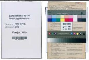 Entnazifizierung Willy Kersjes , geb. 29.11.1906 (Stadtinspektor)