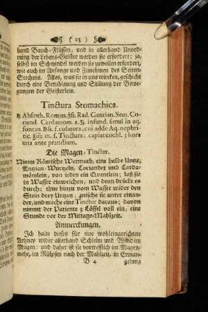 Tinctura Stomachica.