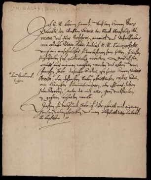 Brief von Moritz, Hessen-Kassel, Landgraf, 1572-1632 an Georg Obrecht