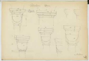 Dom, Paderborn: Ansichten, Details Kapitelle (aus: Skizzen- und Fotoalbum 18)