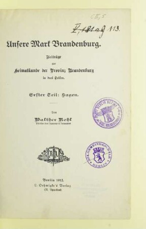 Teil 1: Sagen