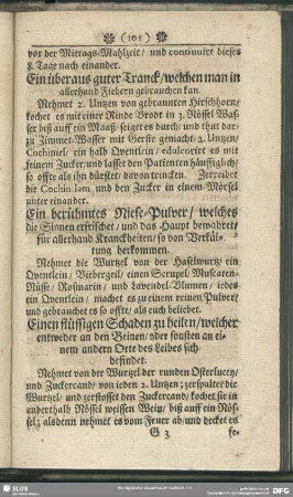 Ein überaus guter Tranck, welchen man in allerhand Fiebern gebrauchen kan