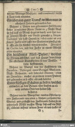 Ein überaus guter Tranck, welchen man in allerhand Fiebern gebrauchen kan