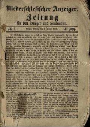 Niederschlesische Zeitung. 1849