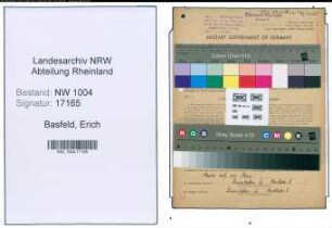 Entnazifizierung Erich Basfeld , geb. 29.06.1912 (Walzer)