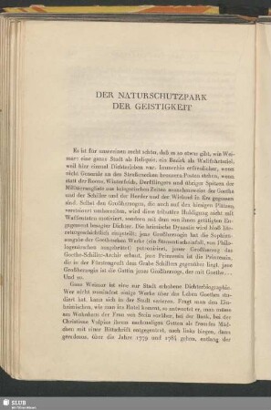 Der Naturschutzpark Der Geistigkeit