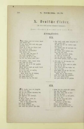 X. Deutsche Lieder