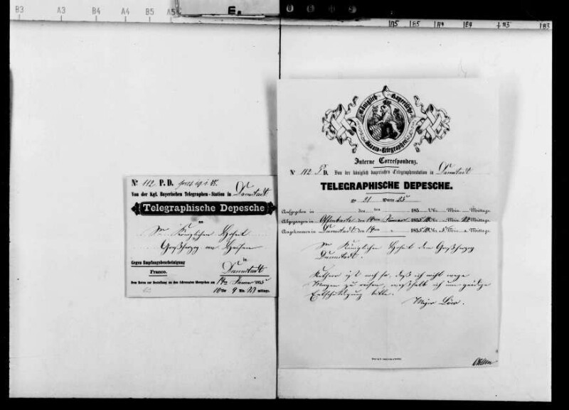 Briefe und Telegramme an Großherzog Ludwig III. von verschiedenen Gliedern der freiherrl. Familie v. Löw [v. Steinfurth]